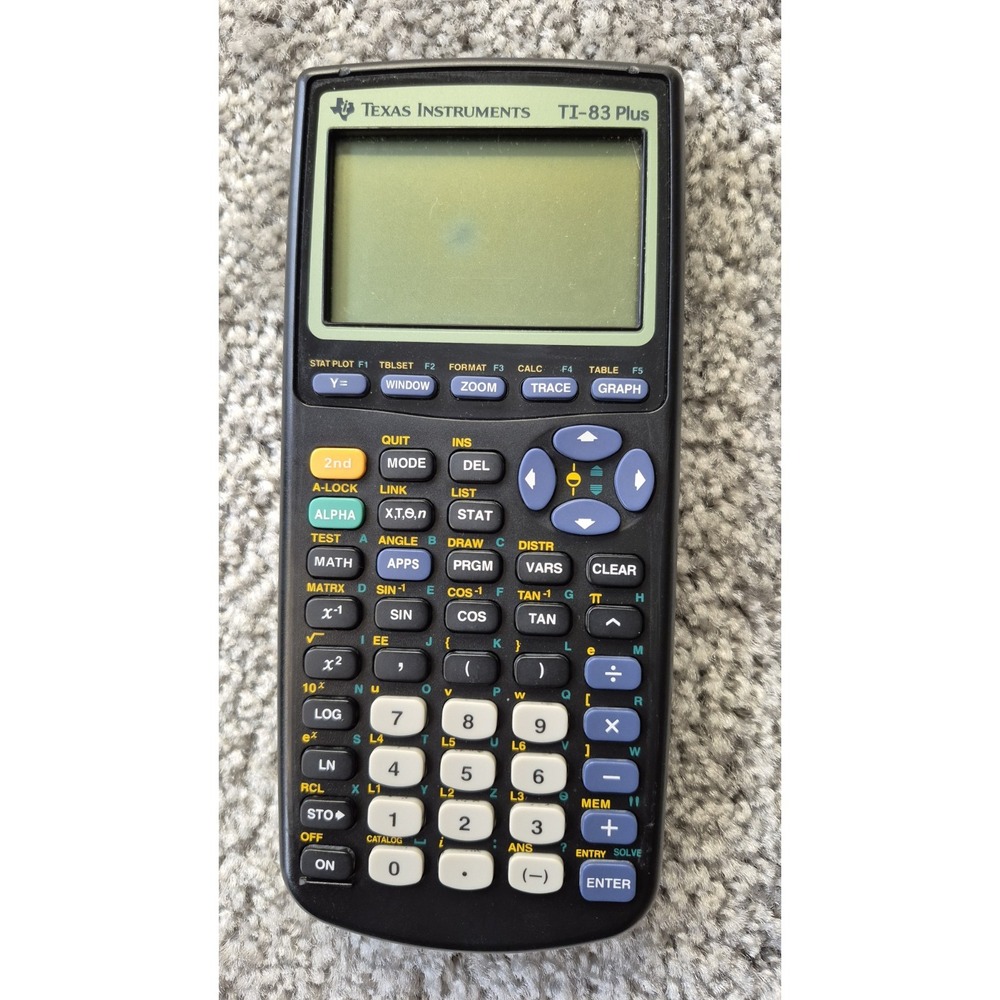 Texas Instruments TI-83 Plus Graphing Calculator w/cover Tested Working